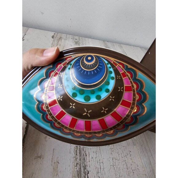 Karma and luck evil eye deflect negativity pink green new figurine unique - Picture 3 of 7